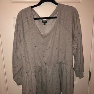 Plus size peplum sweater